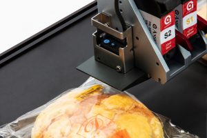 Datadora ANSER X1 Gravando embalagem plastica de pão 2 cabeçotes duas cores - 2